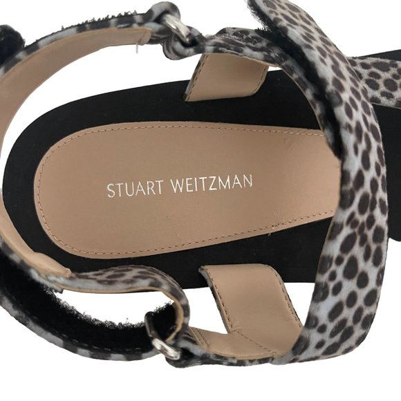 Stuart Weitzman Vail Sports Slingback Sandal Women's Gray Spotted, Size 6B NWOB - Picture 9 of 10